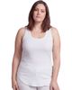 24seven Comfort Apparel 24seven Comfort Apparel Curvy Basic Ribbed Knit Sleeveless Scoop Neck Long Flared Tank Top - 1