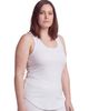 24seven Comfort Apparel 24seven Comfort Apparel Curvy Basic Ribbed Knit Sleeveless Scoop Neck Long Flared Tank Top - 2