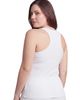 24seven Comfort Apparel 24seven Comfort Apparel Curvy Basic Ribbed Knit Sleeveless Scoop Neck Long Flared Tank Top - 3