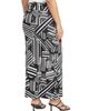 24seven Comfort Apparel 24seven Comfort Apparel Curvy Essential Abstract Print Foldover Waist Maxi Skirt - 3