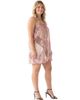 24seven Comfort Apparel 24seven Comfort Apparel Curvy Essential Patchwork Print Spaghetti Strap Smocked A-Line Pocket Mini Dress - 2