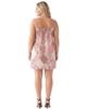 24seven Comfort Apparel 24seven Comfort Apparel Curvy Essential Patchwork Print Spaghetti Strap Smocked A-Line Pocket Mini Dress - 3