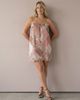24seven Comfort Apparel 24seven Comfort Apparel Curvy Essential Patchwork Print Spaghetti Strap Smocked A-Line Pocket Mini Dress - 5