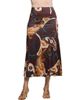 24seven Comfort Apparel 24seven Comfort Apparel Elastic Waist Maxi Skirt Print - 1