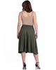 24seven Comfort Apparel 24seven Comfort Apparel Elastic Waist Pleated Pocket Midi Skirt - 3