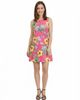 24seven Comfort Apparel 24seven Comfort Apparel Essential Petite Floral Round Neck Sleeveless Mini Shift Dress - 1
