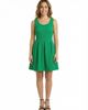 24seven Comfort Apparel 24seven Comfort Apparel Essential Petite Scoop Neck Sleeveless Pleated Knee Length Pocket Fit N Flare Dress - 1