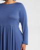 24seven Comfort Apparel 24seven Comfort Apparel Fit & Flare Long Sleeve Jersey Midi Dress - 4