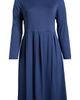 24seven Comfort Apparel 24seven Comfort Apparel Fit & Flare Long Sleeve Jersey Midi Dress - 5