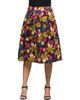 24seven Comfort Apparel 24seven Comfort Apparel Floral Elastic Waist Pocket Midi Skirt - 1