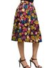 24seven Comfort Apparel 24seven Comfort Apparel Floral Elastic Waist Pocket Midi Skirt - 2