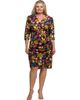 24seven Comfort Apparel 24seven Comfort Apparel Floral Print Faux Wrap Dress - 1