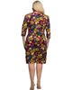24seven Comfort Apparel 24seven Comfort Apparel Floral Print Faux Wrap Dress - 3