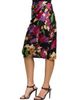 24seven Comfort Apparel 24seven Comfort Apparel Floral Print Midi Pencil Skirt - 2