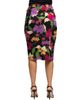 24seven Comfort Apparel 24seven Comfort Apparel Floral Print Midi Pencil Skirt - 3