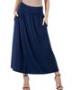 24seven Comfort Apparel 24seven Comfort Apparel Foldover Maxi Skirt With Pockets - 1