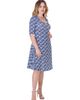 24seven Comfort Apparel 24seven Comfort Apparel Geometric Print Knee Length Elbow Sleeve Dress - 2