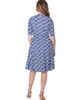 24seven Comfort Apparel 24seven Comfort Apparel Geometric Print Knee Length Elbow Sleeve Dress - 3