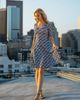 24seven Comfort Apparel 24seven Comfort Apparel Geometric Print Knee Length Elbow Sleeve Dress - 5