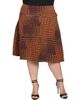 24seven Comfort Apparel 24seven Comfort Apparel Geometric Print Knee Length Skirt - 1