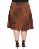 24seven Comfort Apparel 24seven Comfort Apparel Geometric Print Knee Length Skirt - 3