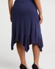 24seven Comfort Apparel 24seven Comfort Apparel Handkerchief Hem Jersey Midi Skirt - 2