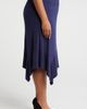 24seven Comfort Apparel 24seven Comfort Apparel Handkerchief Hem Jersey Midi Skirt - 3