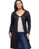 24seven Comfort Apparel 24seven Comfort Apparel Knee Length Long Sleeve Hooded Womens Cardigan Shrug - 1