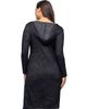 24seven Comfort Apparel 24seven Comfort Apparel Knee Length Long Sleeve Hooded Womens Cardigan Shrug - 3