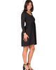 24seven Comfort Apparel 24seven Comfort Apparel Long Sleeve Babydoll Knee Length Dress - 2