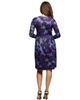 24seven Comfort Apparel 24seven Comfort Apparel Long Sleeve Empire Waist Dress Print - 3
