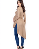 24seven Comfort Apparel 24seven Comfort Apparel Long Sleeve Knee Length Asymmetrical Maternity Tunic Top - 3