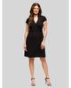 24seven Comfort Apparel 24seven Comfort Apparel Mandarin Collar Knee Length Wrap Dress - 1