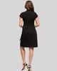 24seven Comfort Apparel 24seven Comfort Apparel Mandarin Collar Knee Length Wrap Dress - 3