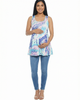 24seven Comfort Apparel 24seven Comfort Apparel Matenity Abstract Scoop Neck Tunic Tank Top - 1