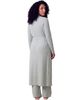 24seven Comfort Apparel 24seven Comfort Apparel Maternity Basic Long Sleeve Tie Waist Soft Jacket and Elastic Waist Wide Leg Pant Set - 3