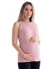 24seven Comfort Apparel 24seven Comfort Apparel Maternity Basic Ribbed Knit Round Neck Sleeveless Tank Top - 2