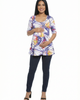 24seven Comfort Apparel 24seven Comfort Apparel Maternity Butterfly Scoop Neck Elbow Sleeve Tunic Top - 1