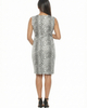 24seven Comfort Apparel 24seven Comfort Apparel Maternity Cheetah V-Neck Sleeveless Faux Wrap Tulip Hem Midi Dress - 3