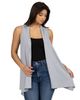 24seven Comfort Apparel 24seven Comfort Apparel Maternity Draped Open Front Sleeveless Cardigan - 1
