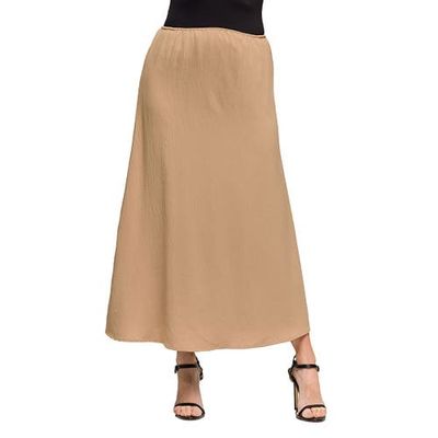 24seven Comfort Apparel 24seven Comfort Apparel Maternity Elastic Waist A-Line Maxi Skirt