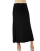 24seven Comfort Apparel 24seven Comfort Apparel Maternity Elastic Waist Maxi Skirt - 1