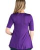24seven Comfort Apparel 24seven Comfort Apparel Maternity Elbow Swing Tunic Top - 3