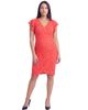 24seven Comfort Apparel 24seven Comfort Apparel Maternity Elevate Lace V-Neck Flutter Sleeve Faux Wrap Midi Dress - 1
