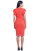 24seven Comfort Apparel 24seven Comfort Apparel Maternity Elevate Lace V-Neck Flutter Sleeve Faux Wrap Midi Dress - 3