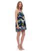 24seven Comfort Apparel 24seven Comfort Apparel Maternity Essential Abstract Print Spaghetti Strap Smocked A-Line Pocket Mini Dress - 2