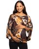 24seven Comfort Apparel 24seven Comfort Apparel Maternity Essential Paisley Print Dolman Sleeve Top - 1