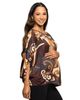 24seven Comfort Apparel 24seven Comfort Apparel Maternity Essential Paisley Print Dolman Sleeve Top - 2