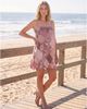 24seven Comfort Apparel 24seven Comfort Apparel Maternity Essential Patchwork Print Spaghetti Strap Smocked A-Line Pocket Mini Dress - 5