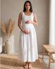 24seven Comfort Apparel 24seven Comfort Apparel Maternity Essential Sleeveless Scoop Neck A-Line Pocket Maxi Dress - 5